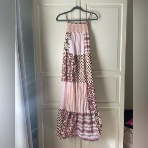 Universal Threads Patchwork Maxi Dress